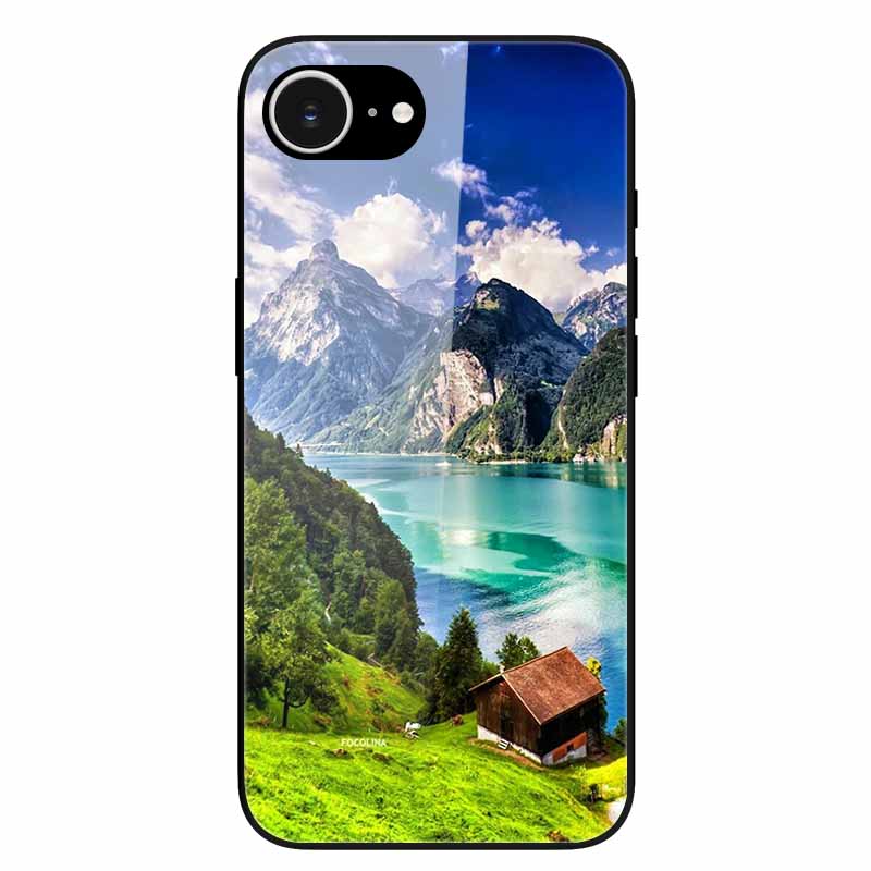 Tempered Glass Phone Cases For iPhone 16e 2025 Case Silicon Bumper Hard PC Back Cover Shell for iPhone SE (2025) / for iPhone16e