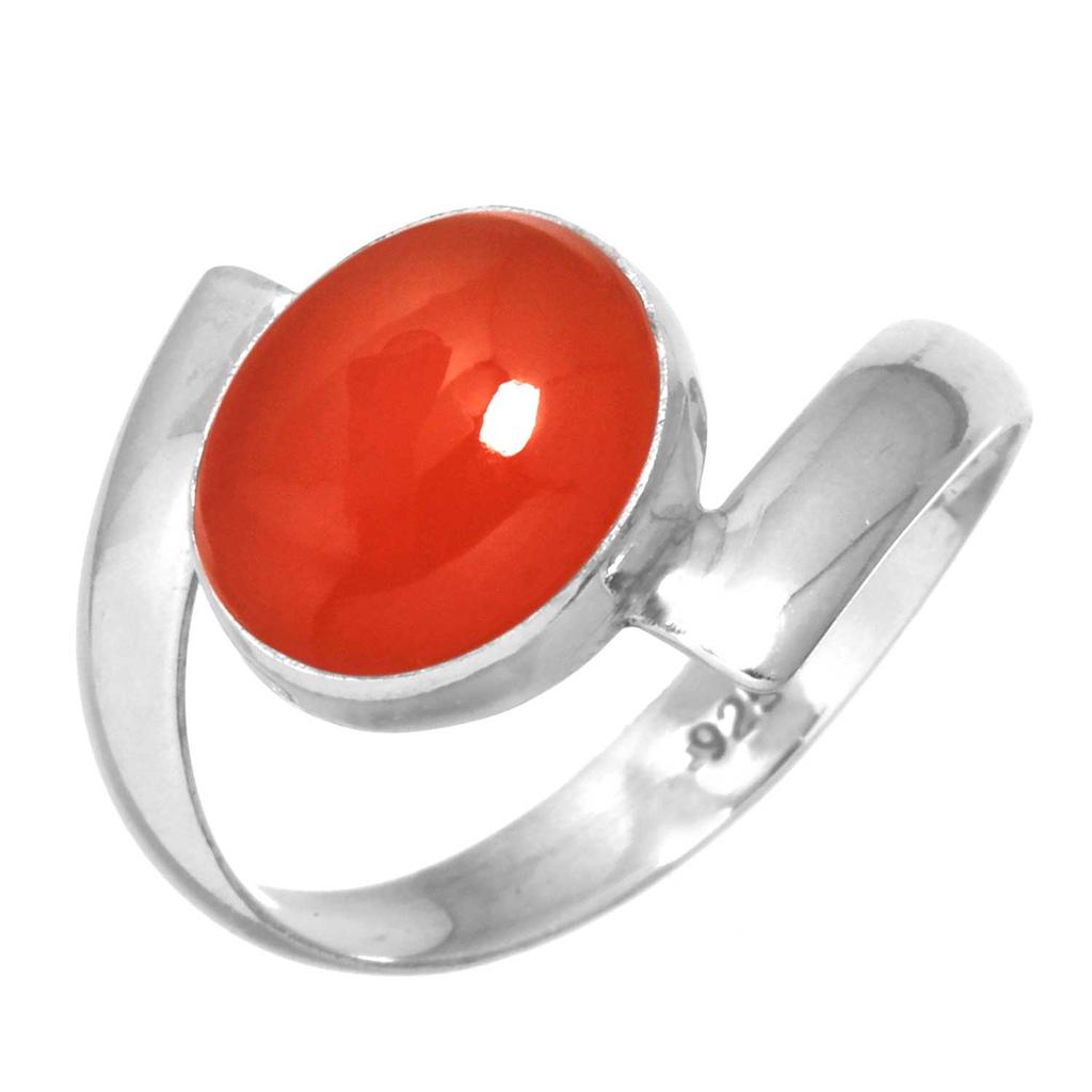 925 Sterling Silver Ring Women Gemstone Handmade Jewelry Engagement Gift Amber Amethyst Black Onyx Carnelian Garnet Quartz Green Onyx Gold Stone