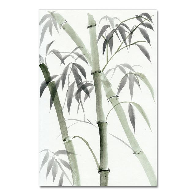 Bamboo Leaf Poster Zen Decoration New Chinese Unreal Abstract Ink Painting Print Wall Art Canvas Painting Picture for Home Decor Unframed