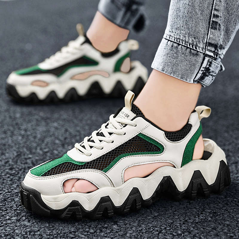 Fashion With High Soles Orthopedic Slippers Autumn Footwear Men's Shoes Brands Mem Man Sneakers Boy Sandals Platform Techwear Tennis