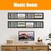 2pcs 34In Open Design Metal CD Storage Rack, Wall Mounted Vertical or Horizontal Bookshelf, Modern Wall Three-dimensional Decor