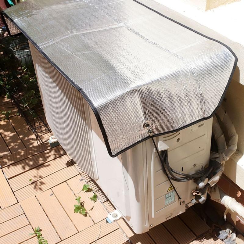 AC Unit Cover Outside Air Conditioner Cover Weatherproof Flame Resistant Guard With Aluminum Layer