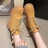 Martin Boots Women'S Autumn And Winter New Fashion Versatile Thick-Soled Heightening Rhubarb Boots British Style Tooling Boots