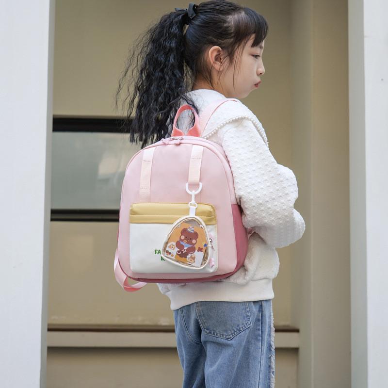 Cute New Cartoon Kindergarten Backpack For Boys And Girls With Spine Design Protection