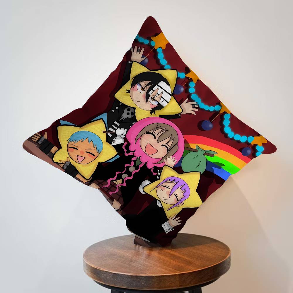 Anime Soul Eater Personalized Pillow Cover Kids Bedroom Wild Party Decor Pillowcase kid Birthday shower Gift