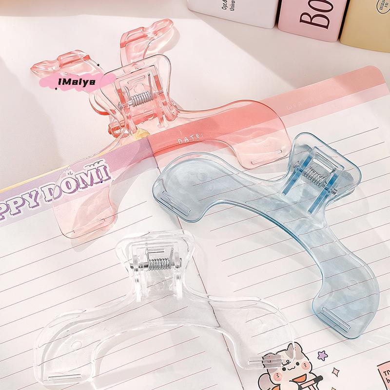 M-2/3PCS Transparent Plastic Book Clip With Stand Reading Aid Fixed Book Clip File Bookmark Stationery School Supplies