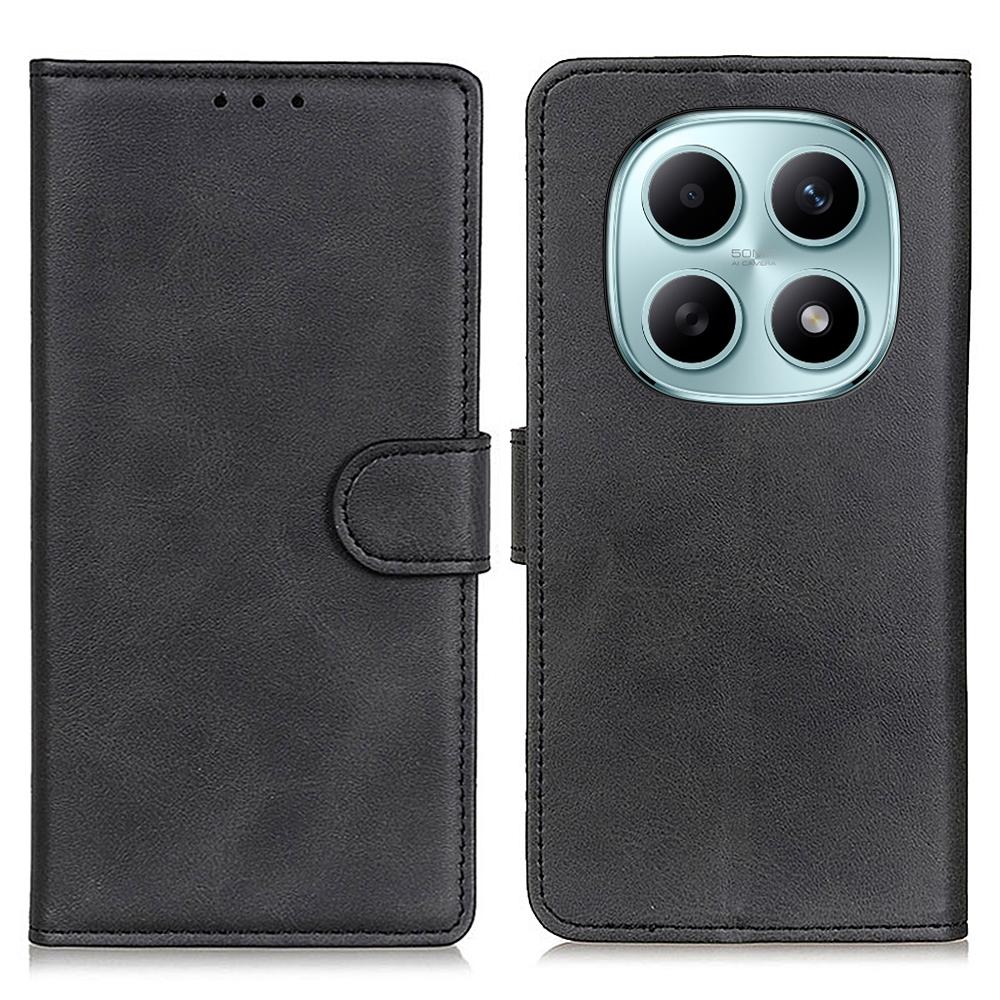 Pro Xiaomi Poco M8 5G/Redmi Note 15 5G (Globální) Pouzdro Textura hovězí kůže Kožená peněženka Stojánek Kryt na telefon