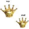 Gold Crown Balloons - Foil Wedding/Birthday Decoration (L, M, S) for Adults & Kids
