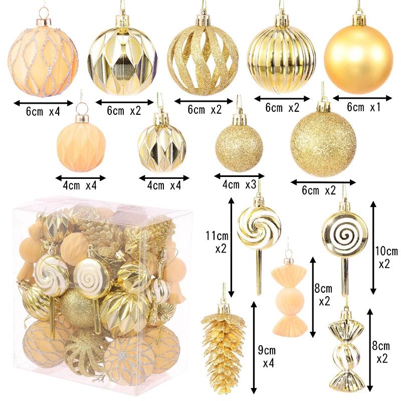 11/11pcs Christmas Ball Ornaments Special-shaped Christmas Tree Party Decoration New Christmas Spheres Pendant Short Snail Set