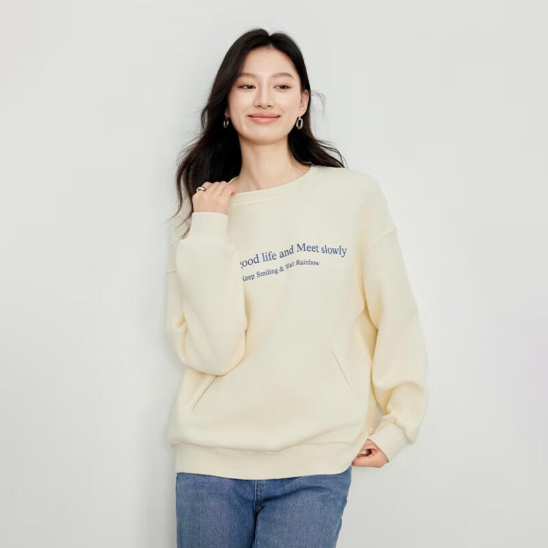 JOY SPEAKER Women's 2025 Spring Loose Fit Crew Neck Sweatshirt