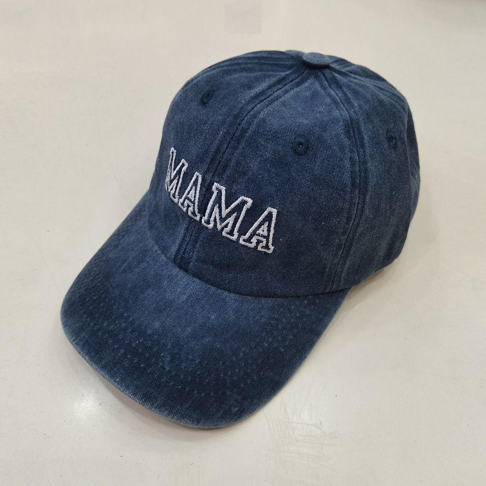 Modische gewaschene Baumwoll-DAD MAMA MINI Stickerei Kappen Verstellbare Vintage Baseballkappe Atmungsaktiv Eltern-Unisex Baseballmützen Geschenke