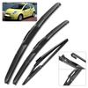 Front & Rear Wiper For Citroen C2 2003-2009 2004 2005 2006 2007 2008 Wiper Front&Rear Wiper Blades Windshield 24"+18"+12"