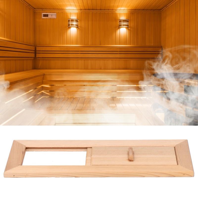 Sauna Havalandırma Deliği Ahşap Dikdörtgen Izgara Havalandırma Ekipmanı Buhar Odası Aksesuarı