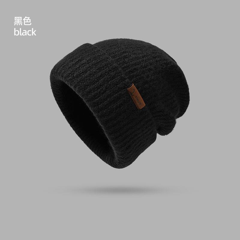 Japanese wool hat women's autumn and winter big head circumference 2025 new ear protection knitted hat warm pile cold hat shows small face
