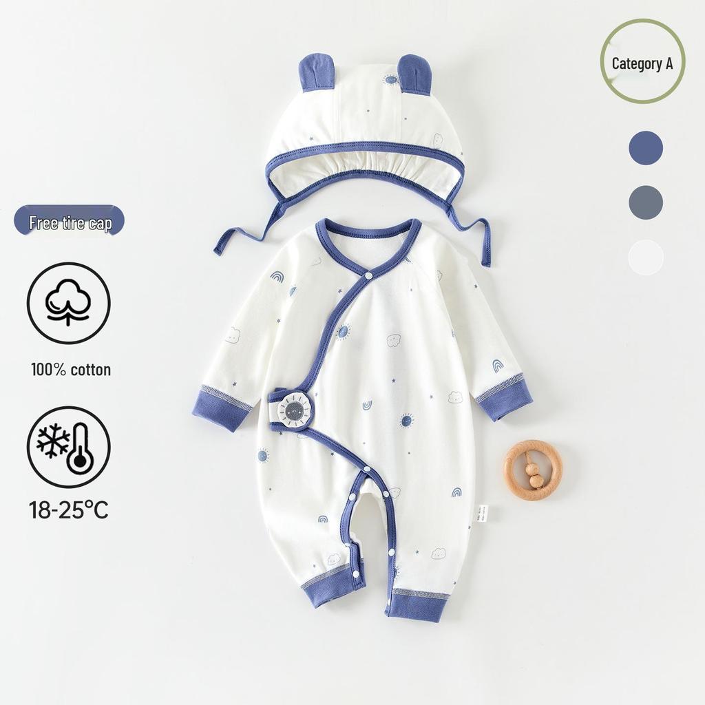 Neugeborenen-Body aus reiner Baumwolle: Ganzjahres-Baby-Outfit & Mönchskostüm