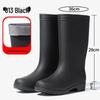 Women's British Fashion Mid-Calf Waterproof Rubber Rain Boots - Non-Slip, Warm Frosted Overshoes for Kitchens and More