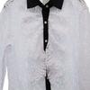 NARACAMICIE unused race Long sleeve race blouse Cut and sewn ruffles Women Used