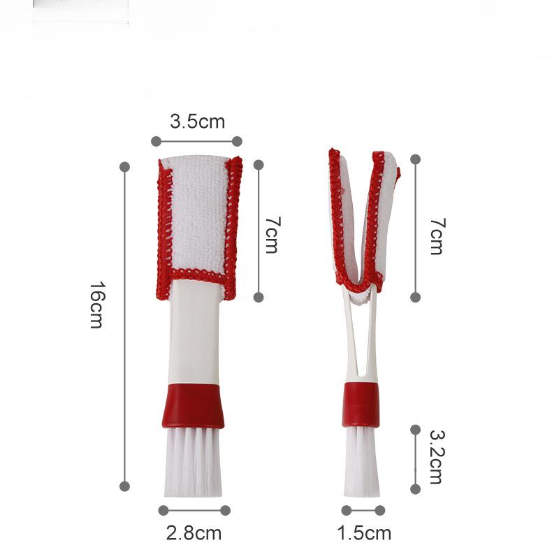 Car Air Conditioner Out of Trend Brush Car Dashboard Dust Brush Soft Bristle Brush Double Head Interior Cleaning Supplies Tools