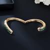 Jewelry Opening Green Zircon Retro Light Luxury High-end Bracelet