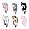 Cat Unique Siamese Themed Alloy Brooch Pin Fun Decorative Accessory For Clothing Bags And