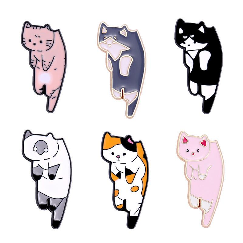 Cat Unique Siamese Themed Alloy Brooch Pin Fun Decorative Accessory For Clothing Bags And