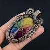 Rainbow Solar Quartz 999 Copper Wire Wrapped Pendant, Handmade Gemstone Pendant Jewelry, Gifts For Wife Brand New Pendant