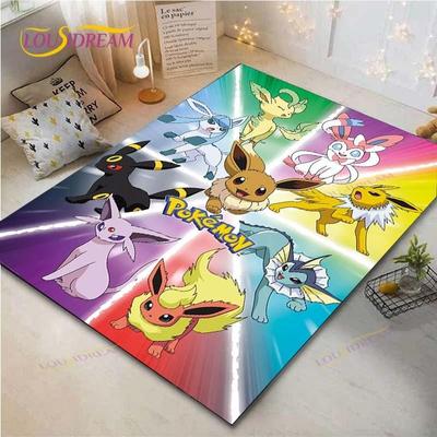 Pokemon Pikachu Carpet Living Room Bedroom Bedside Mat Study Room Computer Chair Home Fashion Floor Mat Area Rug