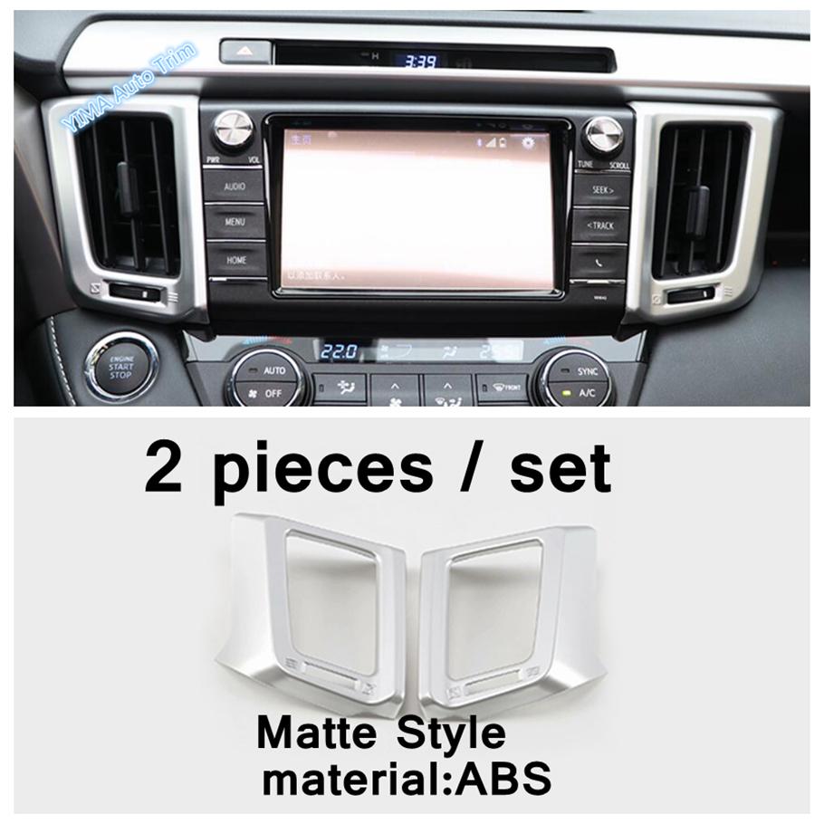 Car trument Central Control Decoration Frame Cover Trim For Toyota Rav4 Rav 4 2014 - 2018 Matte Style Interior Accessories