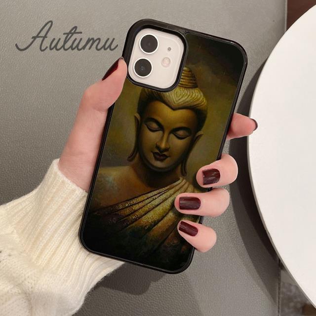 Buddha-Statue Vintage Handyhülle für iPhone 11 12 13 14 Pro Max mini X XR XS SE 2020 6 7 8 Plus Samsung Galaxy S21 S22 Hülle