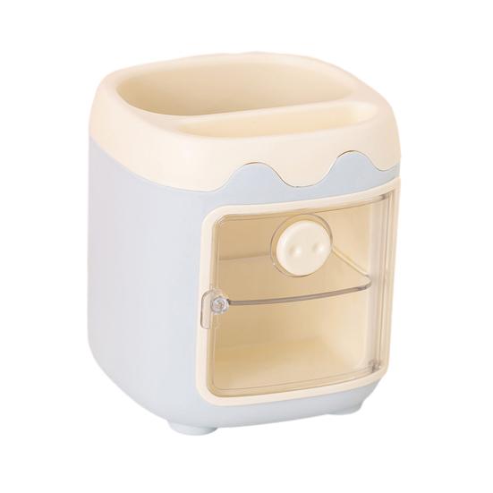 Cartoon Pig Pen Holder Multi-compartment Large Capacity Desk Organizer Box Stationery Storage Container Home Office Desktop Decoration Ornament