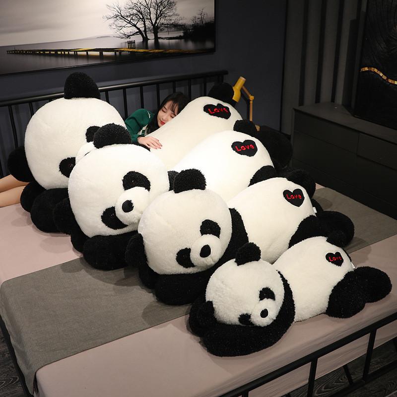 Plush Adorable Panda Cartoon Lounging Soft Plush Toy Kids Bedtime Gift Doll