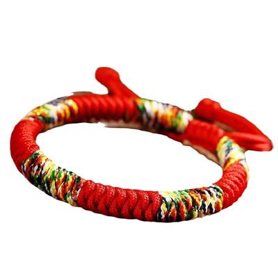 Tybetański buddyzm Szczęśliwa bransoletka Unisex Pleciona Regulowana Węzeł King Kong Czerwona Nić Bransoletki Dla Mężczyzn Kobiet Pary Pulsera