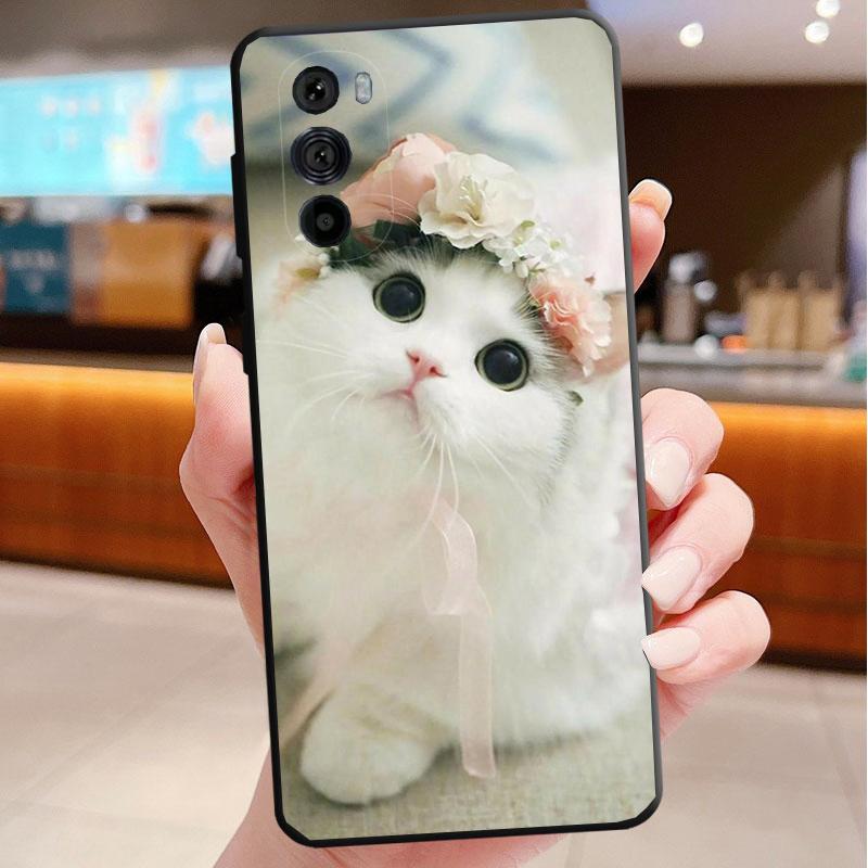 

Flower Cats Phone Case For Motorola Edge 60 50 40 Pro 60 50 40 30 Ultra Neo Fusion Moto G Play G Stylus G Carcasas Moto Edge 40