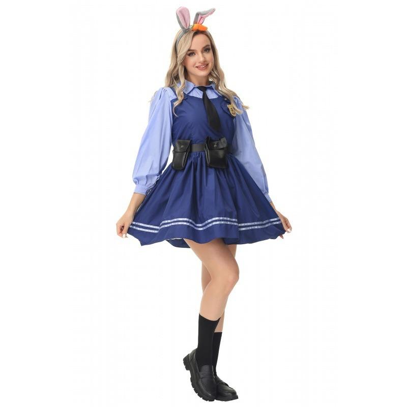 Long Sleeve Judy Sheriff Costume, Movie Zootopia Rabbit Sheriff