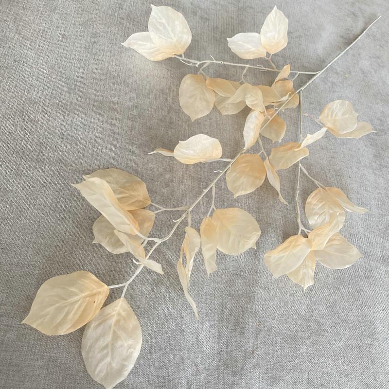 

Искусственные листья капока для стилизации, реквизит для фотосъемки, комнатное украшение, уличное Champagne