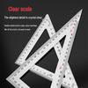 Stainless Steel Woodworking Triangle Ruler with 45°/90° Angles