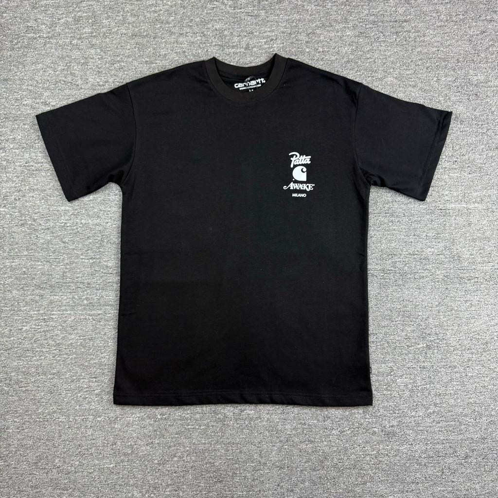 American cross-border trendy brand PATTA design sense letter printing short-sleeved T-shirt men's and women's trendy brand versatile loose top