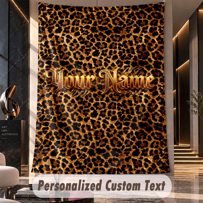 Lion Tiger Leopard (63) Theme Custom Tapestry Personalized Custom Name Text Wall Hanging Tapestry Home Decor Background Cloth