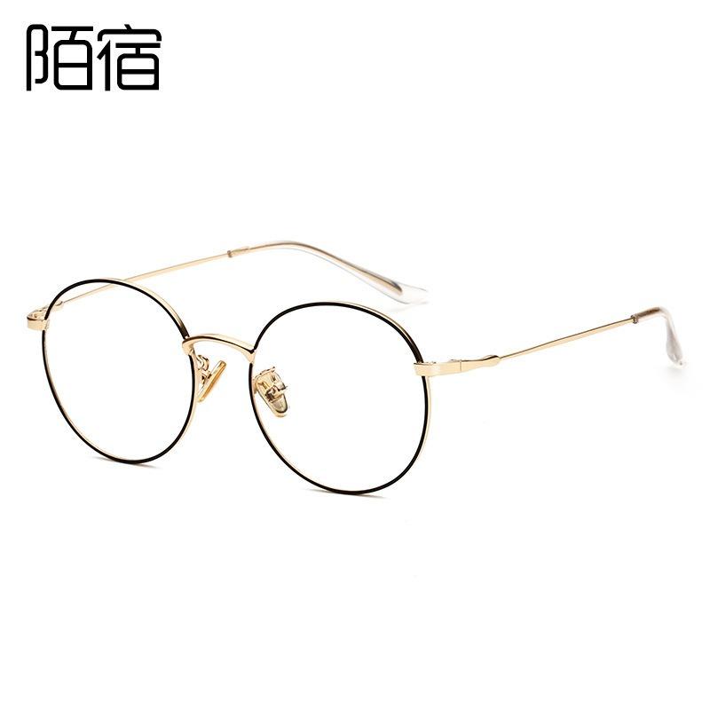 ZENOTTIC Alloy Anti-blue light Computer Glasses Frames Women Men Ultralight Vintage Round Myopia Optical Prescription Eyeglasses