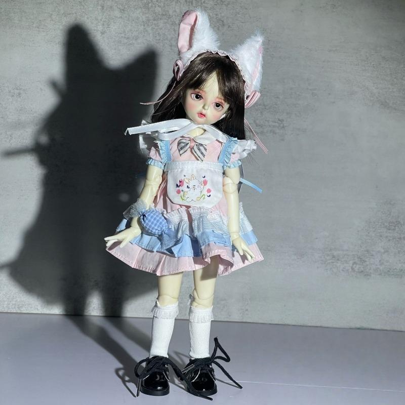 Niedliches 30cm Puppenoutfit Ersatzkleidung 1/6 BJD Puppe Prinzessinnenkleid Set Sweet Lolita Dienstmädchenkleidung Puppenzubehör Mädchengeschenk