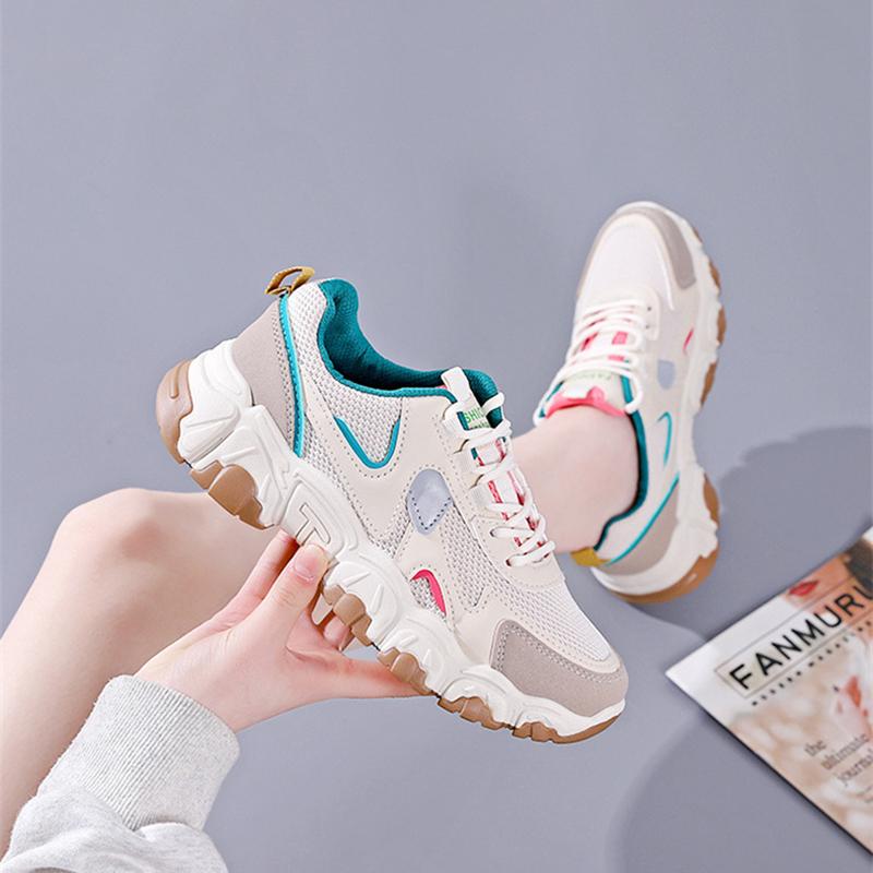 Fashion Women's Fashion Casual Women's Sneakers Breathable Women's Vulcanized Mesh Sneakers