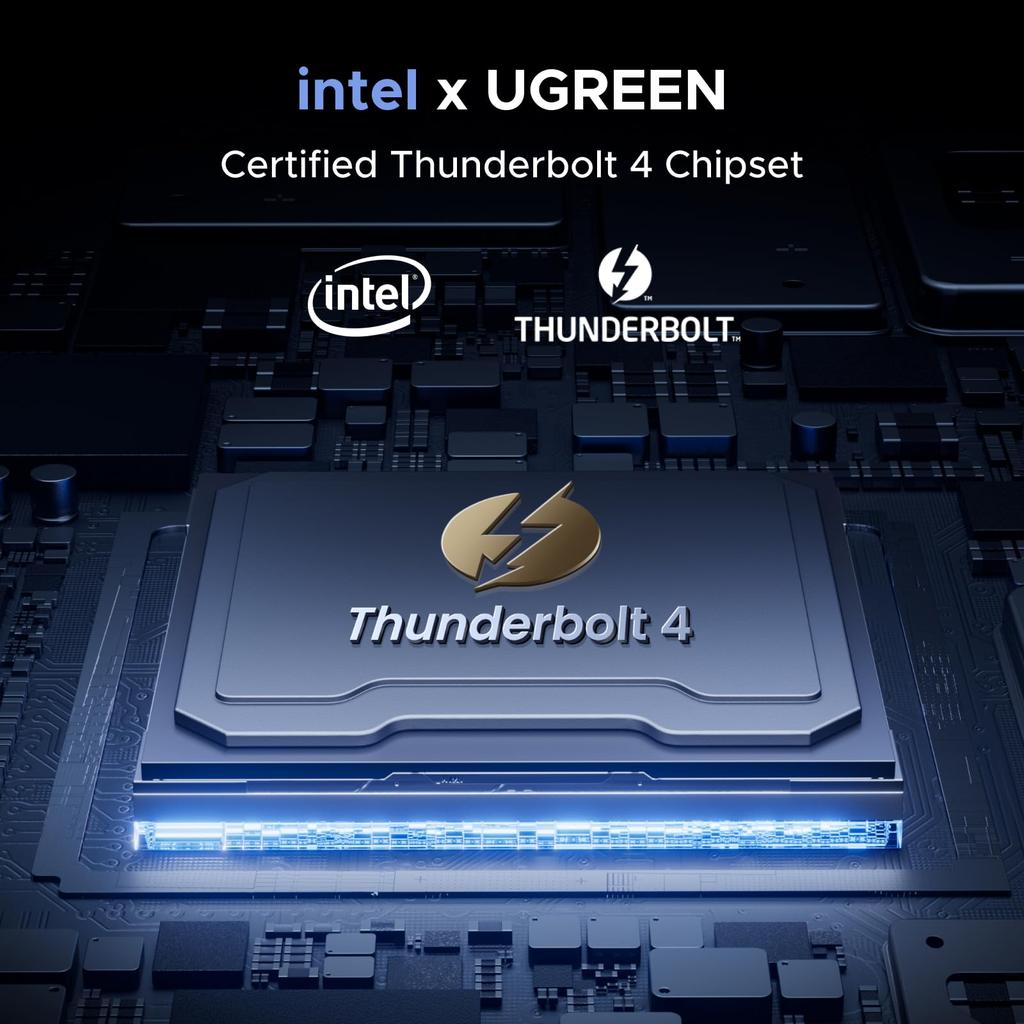Ugreen Stazione di Docking Revodok Max 213 Thunderbolt 4 con Dati a 40 Gbps Estensione Doppio Display Uscita Singola PD 90W Scheda USB Porte USB per Windows e