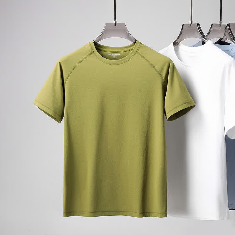Pierre Cardin Men's Cool-Feel Quick-Dry Round Neck T-Shirt