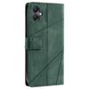 For Samsung Galaxy A06 4G Case Imprinted Lines PU Leather Splicing Wallet Phone Cover