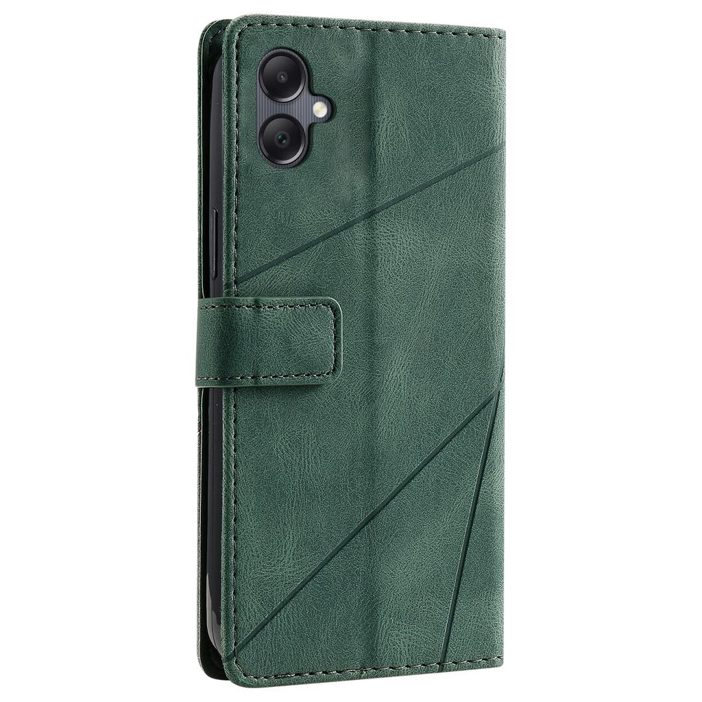 For Samsung Galaxy A06 4G Case Imprinted Lines PU Leather Splicing Wallet Phone Cover
