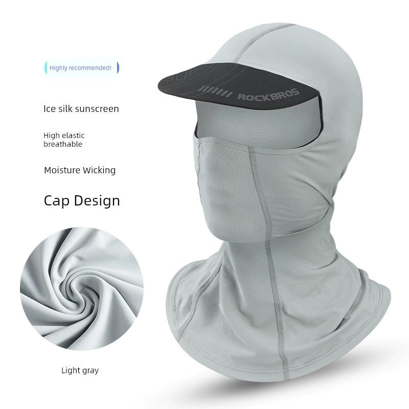 Rockbros Ice Silk Sun Protection Mask Full Face Summer Headgear Men's Outdoor Cycling Fixture Bicycle Fishing Scarf