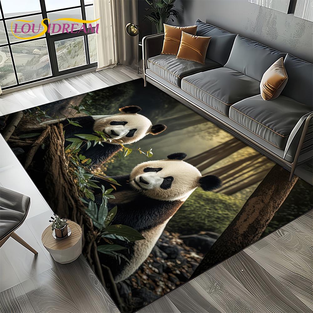 3D Dream Animal Cartoon Panda Cute Carpet Rug for Living Room Bedroom Home Sofa Decoration,Kid Area Rug Non-slip Floor Mat Gift