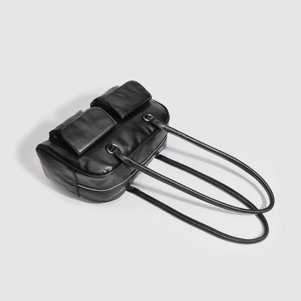 Tote Bag Large Capacity Bag Women'S Shoulder Underarm Bag Oil Wax Leather Bag Double Bag Casual Handbag Bag