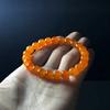 8mm Orange Crystal Bracelet: Simple, Stylish Bracelet for Men and Women