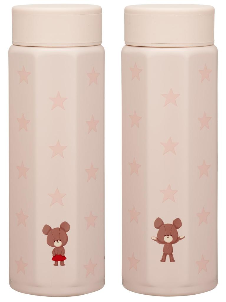 Skater Stainless Steel Mug Bottle 500ml Easy To Hold Octagonal Shape Thermal Insulation Water Bottle The School Cocoa Bears' STO5-A